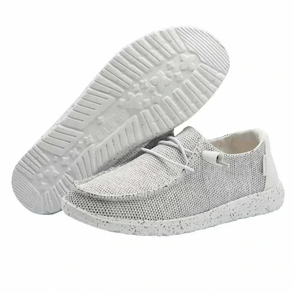 Hey Dude Wendy Sox stone white Sz 8 Euc - Picture 11 of 13